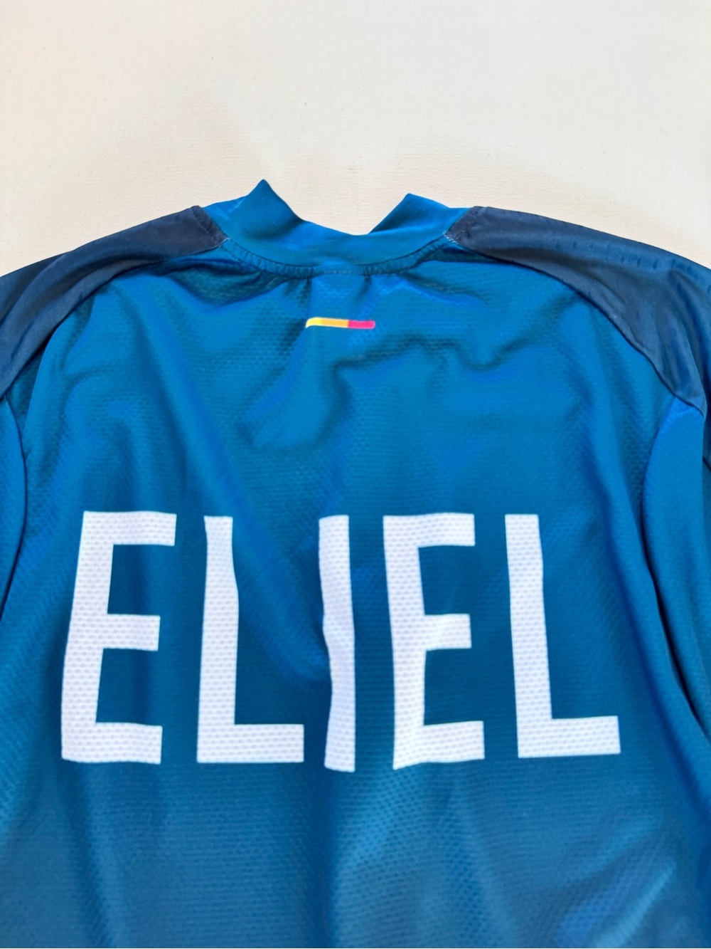 Eliel Rincon Men's Cycling Jersey Blue Short Sleeve Full Zip Pockets Size Medium - Picture 7 of 14